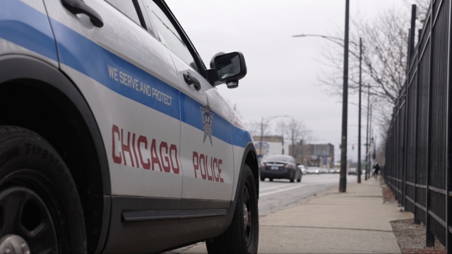 A Chicago Police Department vehicle is parked