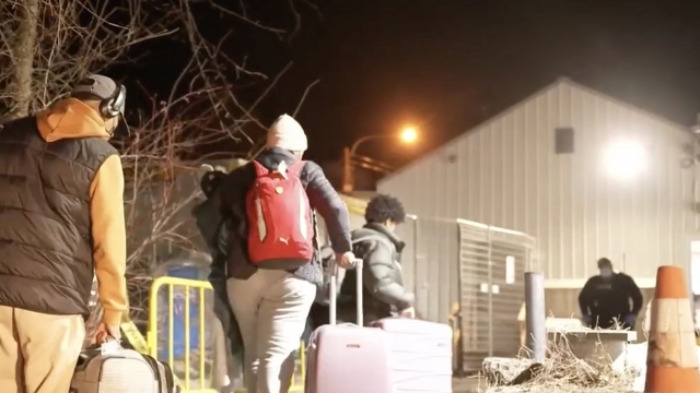 Migrants at the U.S.-Canada border
