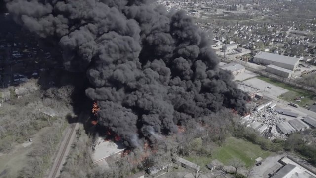 A fire in Richmond, Indiana