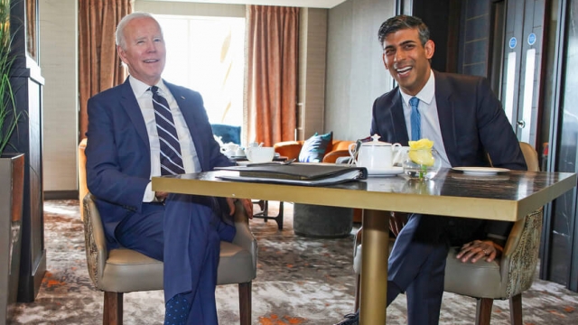 President Joe Biden meets with Britain's Prime Minister Rishi Sunak.