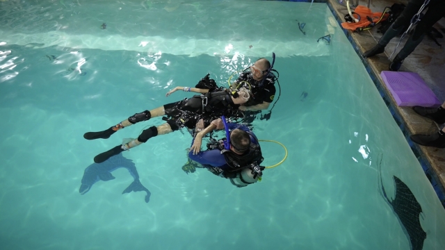 Ethan Glynn during scuba diving training