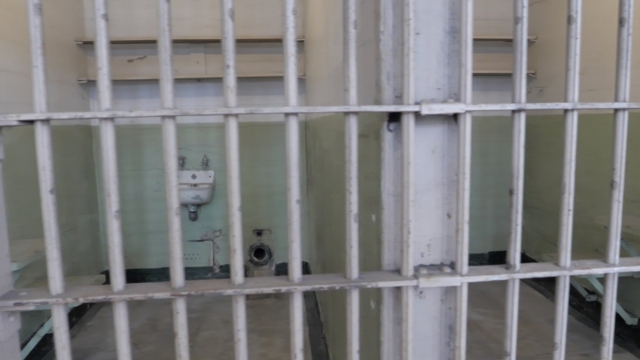 An empty prison cell