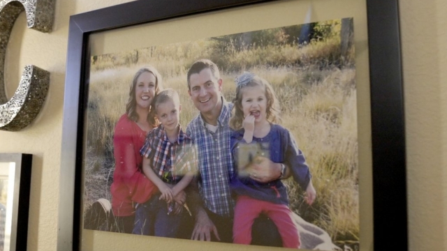 Monica Christiansen, far left, is pictured with her family