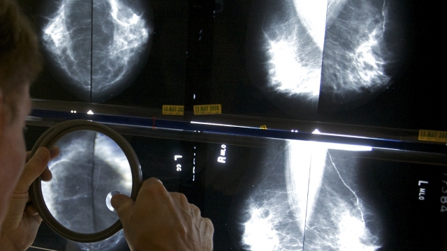 magnifying glass to check mammograms