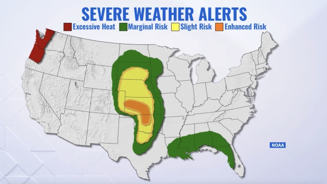 Severe weather map