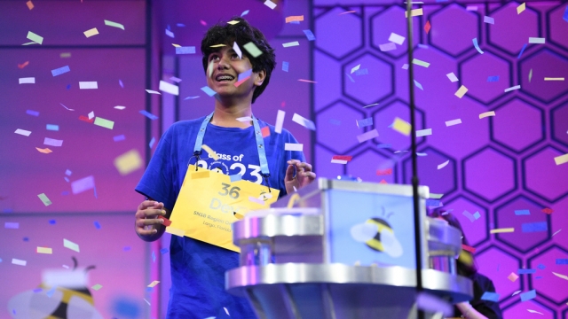 Dev Shah, 14, from Largo, Florida, wins the Scripps National Spelling Bee.