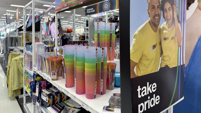 Some of the pride merchandise being sold at Target.