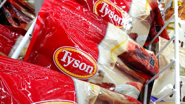 Packages of Tyson chicken