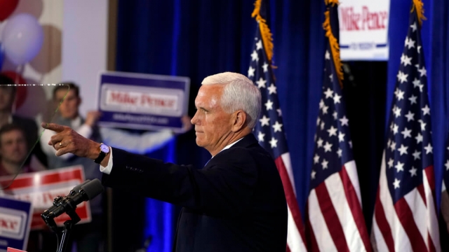 Persidential candidate Mike Pence in Iowa in June of 2023
