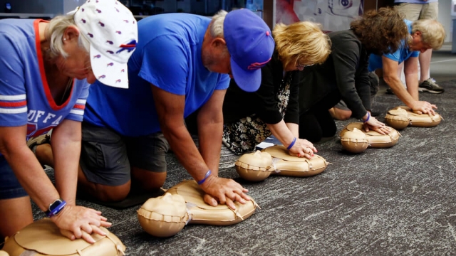 Football fans learn CPR