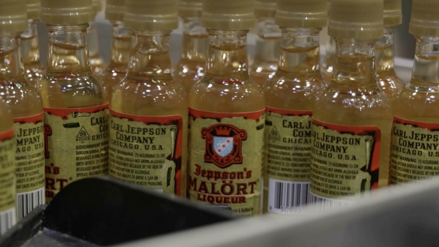 Jeppson's Malört liquor bottles