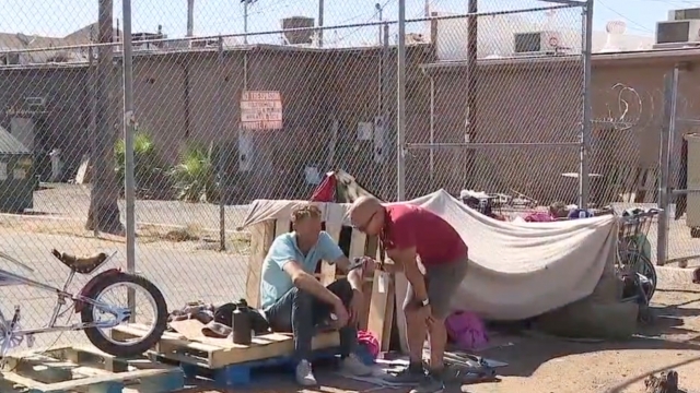 Advocates helping the homeless in extreme heat in Phoenix.