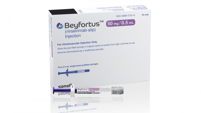 AstraZeneca packaging for their medication Beyfortus.