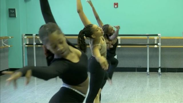 Dancers at the Umbiance Center for the Performing Arts.