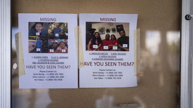 Missing people flyers for Lahaina, Hawaii