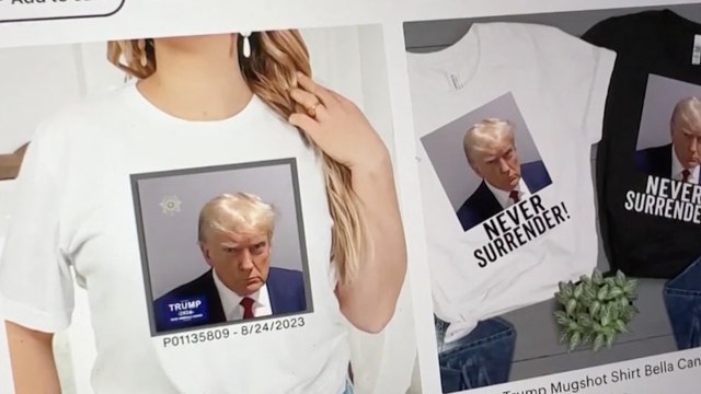 Trump merch on t-shirts