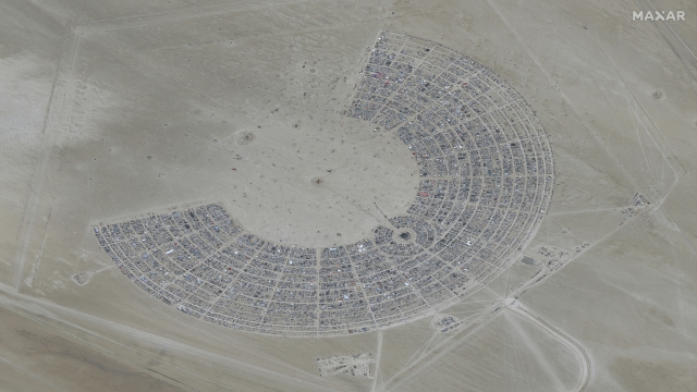 An overview of Burning Man festival in Black Rock.