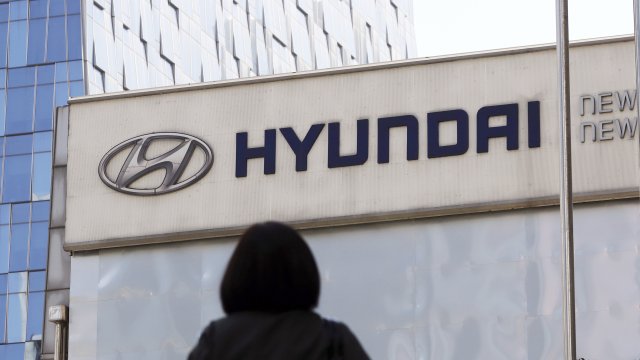The logo of the Hyundai Motor Co.