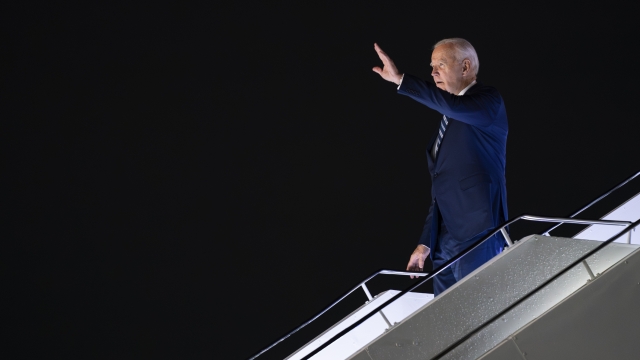 Preisident Joe Biden arriving in India