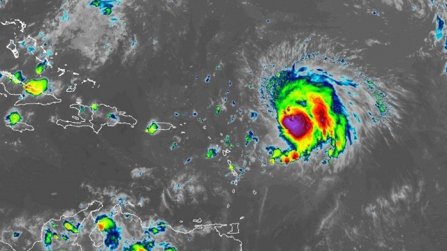 Hurricane Lee in the Atlantic Ocean on Friday