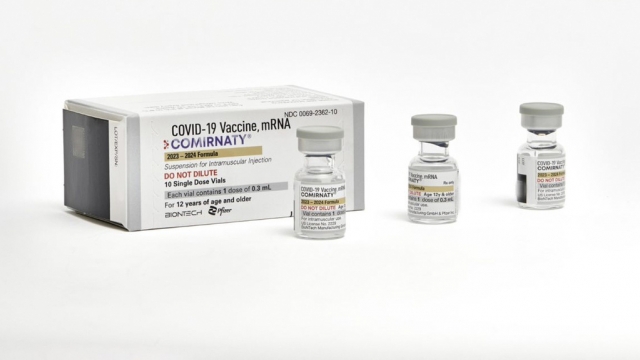 Vials of the Pfizer COVID-19 vaccine.
