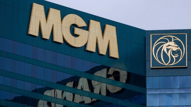 The exterior of the MGM Grand hotel-casino.