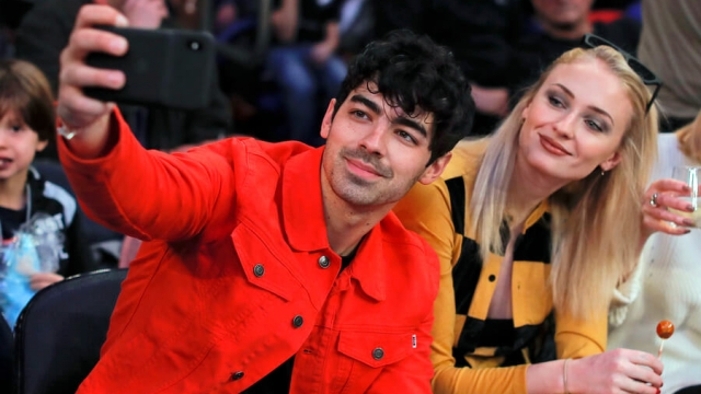 Joe Jonas takes a selfie with actress Sophie Turner.