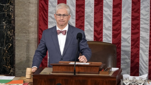 Temporary House speaker Rep. Patrick McHenry, R-N.C., gavels the House into recess after Republicans failed