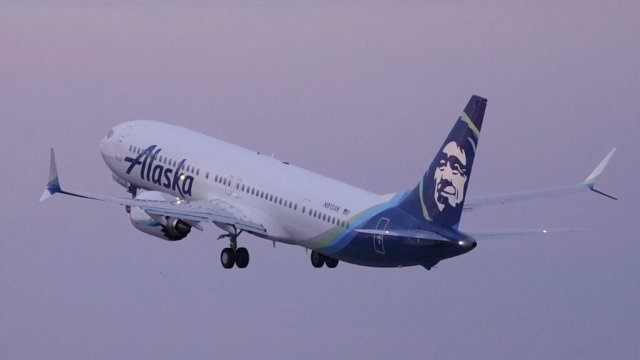 An Alaska Airlines passenger plane.