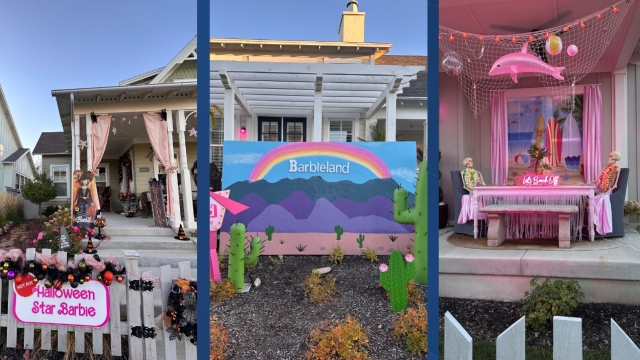 Houses decorated in Barbie themes