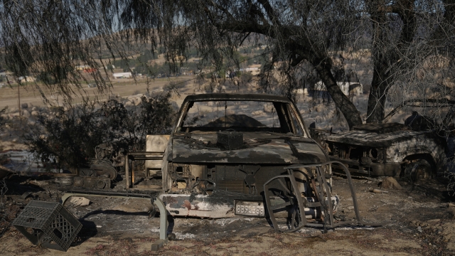 A burned vehicle
