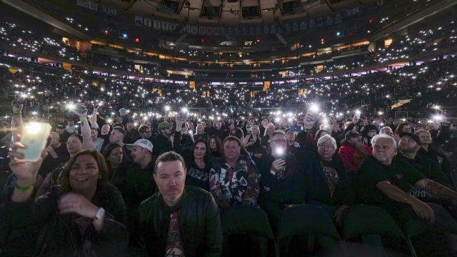 A view of the audience during the final night of the "Kiss Farewell Tour."