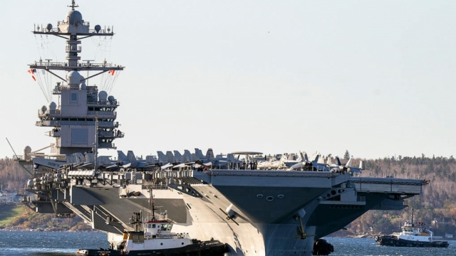 The USS Gerald R. Ford aircraft carrier.