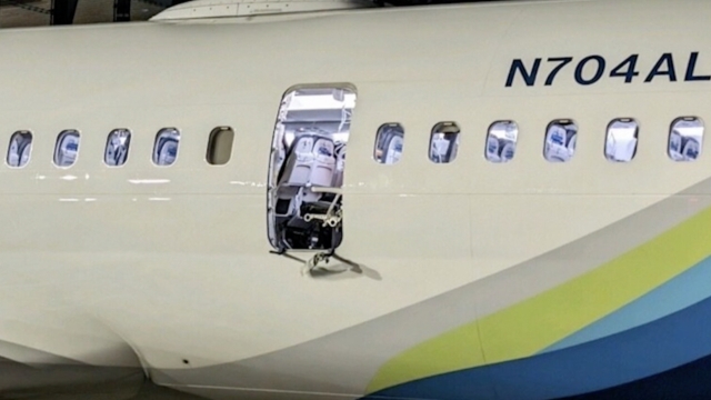 The plane with the missing door