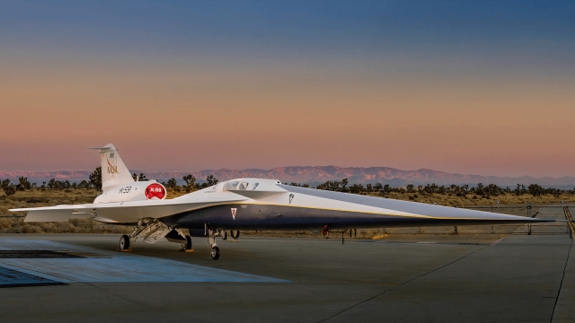 NASA’s X-59 quiet supersonic research aircraft.