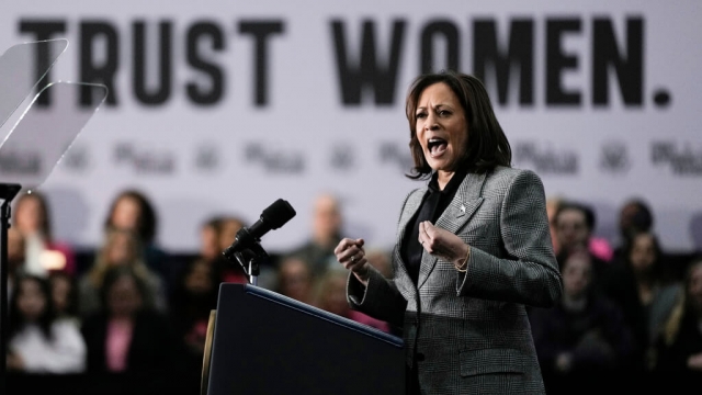 Vice President Kamala Harris speaks in support of abortion rights