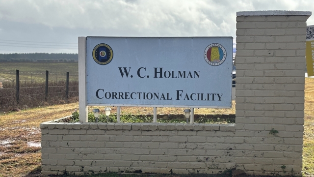 A sign for Holman Correctional Facility in Atmore, Ala.