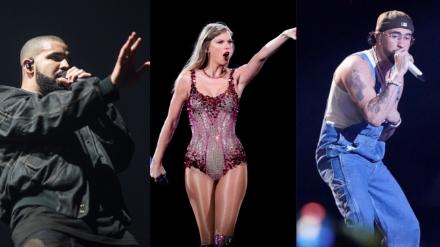 Drake, Taylor Swift and Bad Bunny