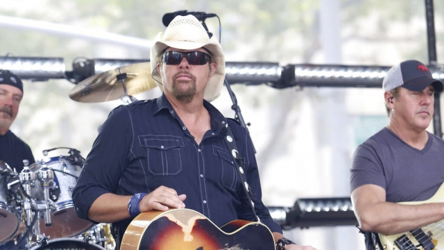 Country music recording artist Toby Keith performs on NBC's Today show at Rockefeller Plaza.