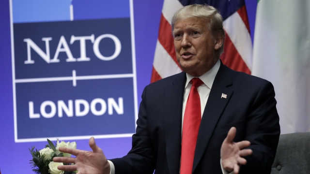 Former President Donald Trump at NATO summit in 2019.