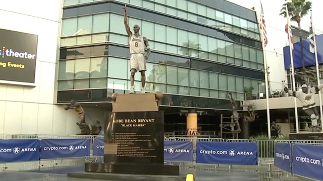Kobe Bryant statue has several spelling errors and mistakes