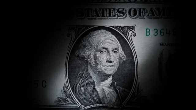 George Washington is seen on a U.S. one dollar bill.