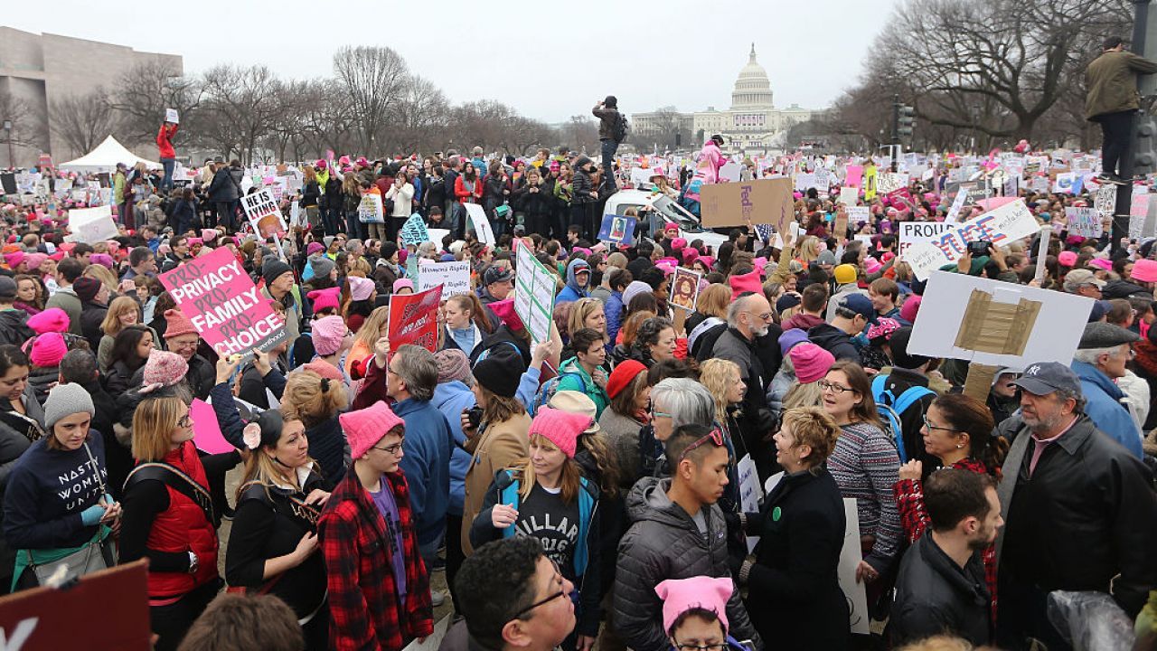Thousands gather for the women's march in D.C.