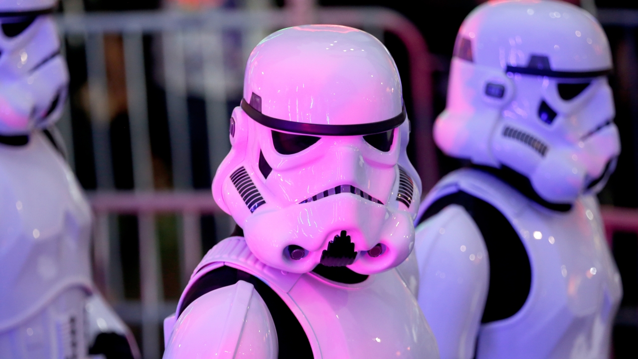 Storm troopers at a movie premiere
