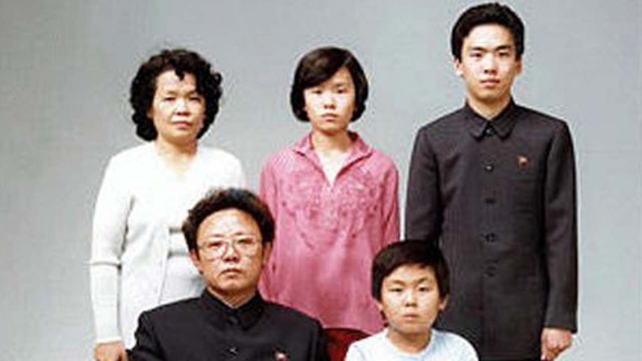 Family photo of Kim Jong-il with his firstborn son, Kim Jong-nam.