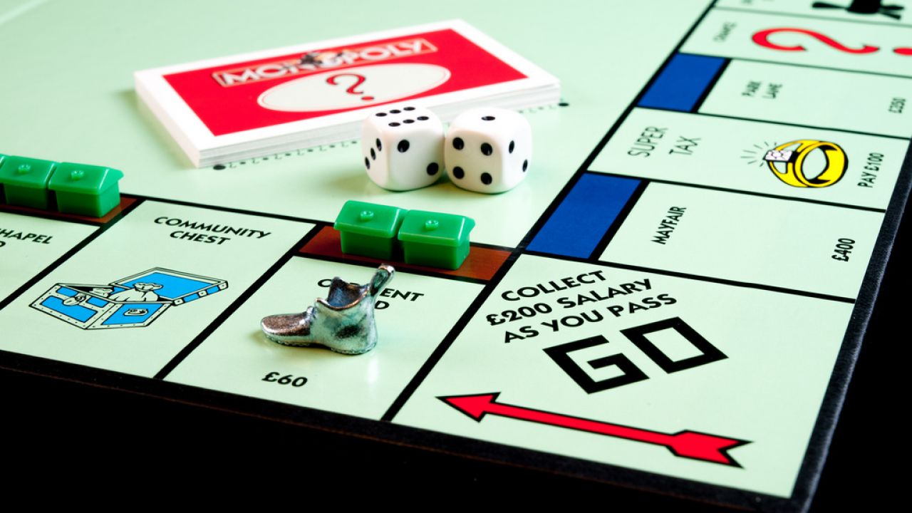 Traditional Monopoly board game