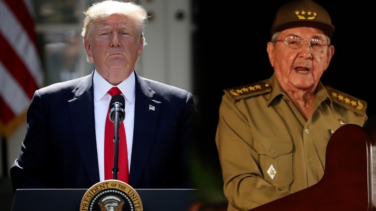President Donald Trump and Cuban President Raul Castro