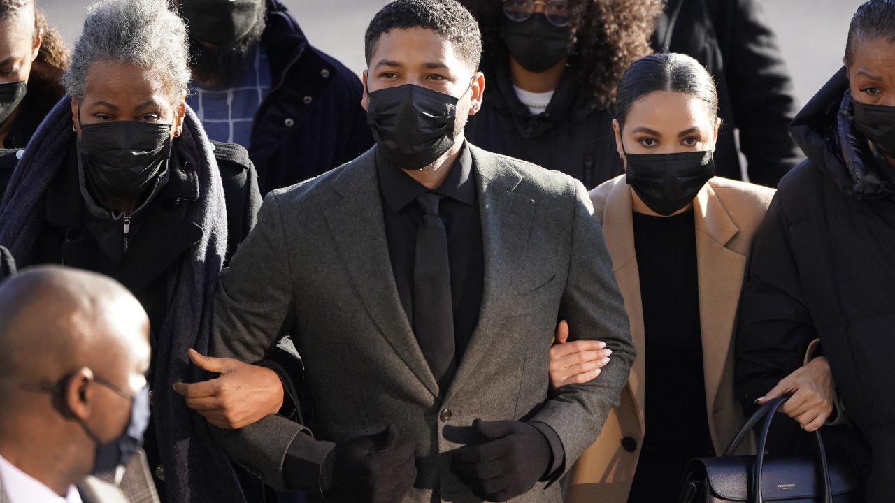 Actor Jussie Smollett arrives for day two of his trial in Chicago, Il.
