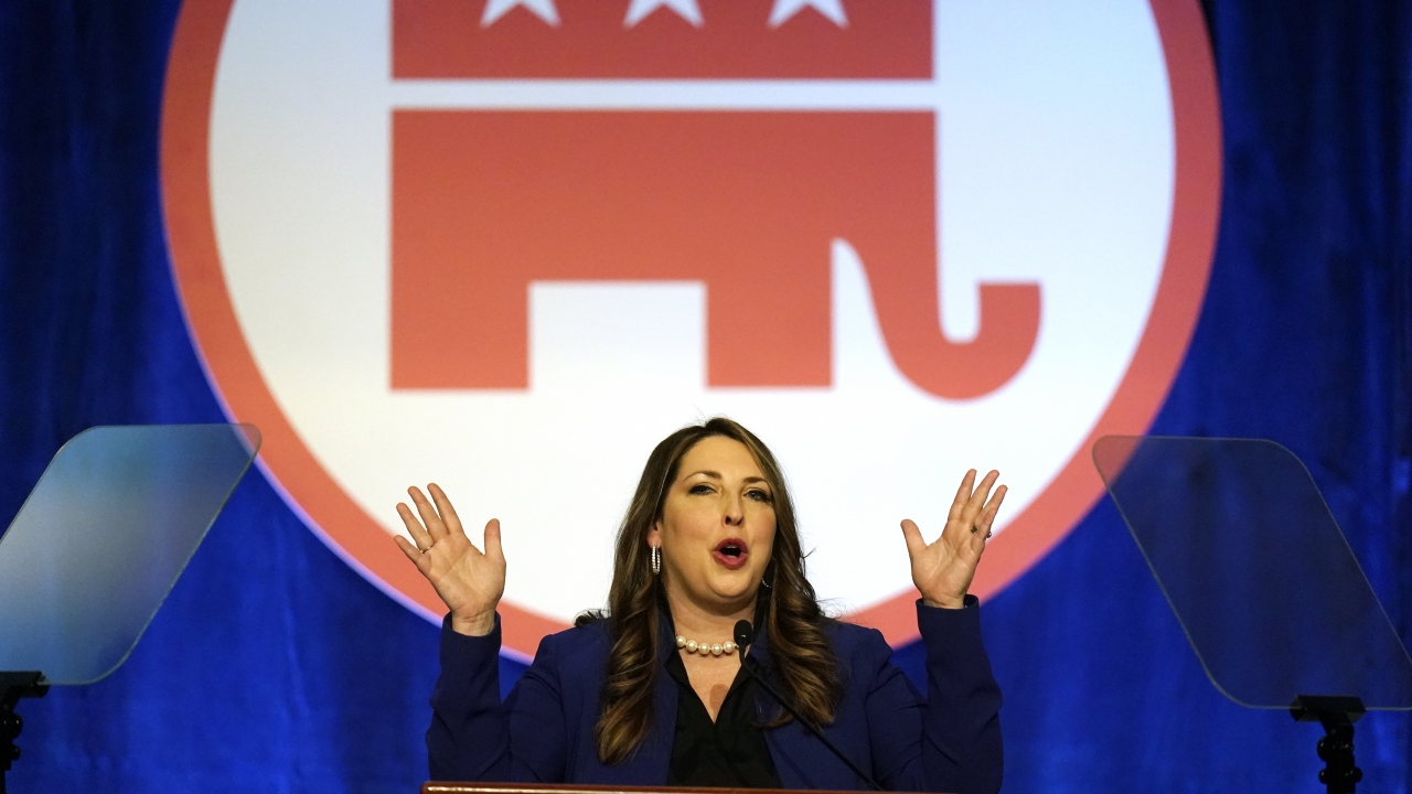 Ronna McDaniel, the GOP chairwoman, speaks during the Republican National Committee winter meeting