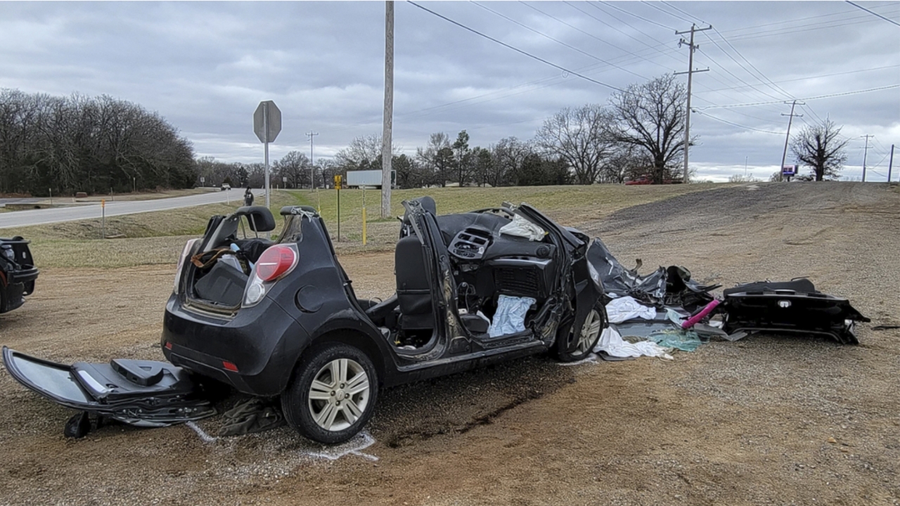 Scene of a car crash